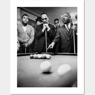 Martin Luther King Jr. playing Pool Posters and Art